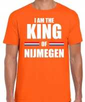 Goedkope oranje i am the king of nijmegen t-shirt koningsdag shirt voor heren