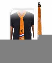 Goedkope oranje stropdas met nederlandse afbeeldingen 10047575