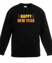 Goedkope oud en nieuw sweater trui happy new year zwart jongens en meisjes