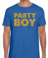 Goedkope party boy fun t-shirt blauw voor heren