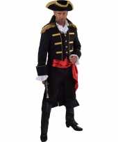 Goedkope piraat verkleed jas zwart voor heren