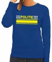 Goedkope politie agenten sweater trui blauw voor dames