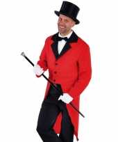 Goedkope rood circus directeur jasje inclusief hoed maat xl