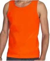 Goedkope sols tanktop mouwloos t-shirt singlet oranje supporter koningsdag voor heren