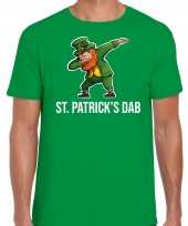 Goedkope st patricks dab feest-shirt outfit groen voor heren st patricksday swag dabbin