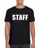 Goedkope staff t-shirt zwart voor heren