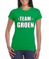 Goedkope team groen shirt dames voor sportdag