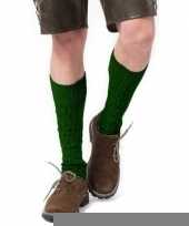 Goedkope tiroler bierfeest lederhose sokken groen heren en dames