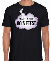 Goedkope wat een kut 80s feest fun tekst-shirt outfit zwart voor heren