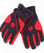 Goedkope winter handschoenen voor jongens rood donkerblauw