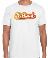 Goedkope wit fan shirt kleren holland met nederlandse wimpel ek wk voor heren