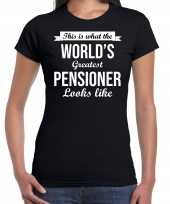 Goedkope worlds greatest pensioner t-shirt kleren zwart dames pensioen pensioen vut kado