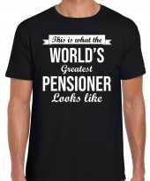 Goedkope worlds greatest pensioner t-shirt kleren zwart heren pensioen vut kado