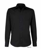 Goedkope zwart business overhemd voor heren 10015535