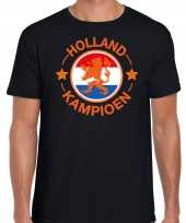 Goedkope zwart fan shirt kleren holland kampioen met leeuw ek wk voor heren