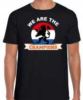 Goedkope zwart fan shirt kleren holland we are the champions ek wk voor heren