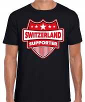 Goedkope zwitserland switzerland supporter t shirt zwart voor heren
